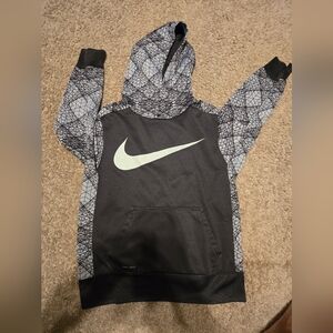Nike Black and White Patterned Hoodie